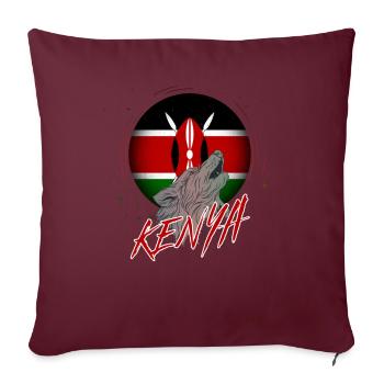 Kenia - Sofakissenbezug 45 x 45 cm - Burgunderrot - Vorne
