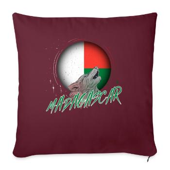 Madagaskar - Sofakissenbezug 45 x 45 cm - Burgunderrot - Vorne