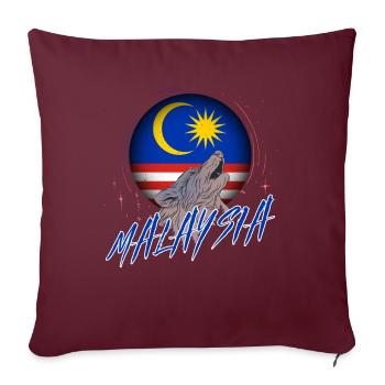 Malaysia - Sofakissenbezug 45 x 45 cm - Burgunderrot - Vorne