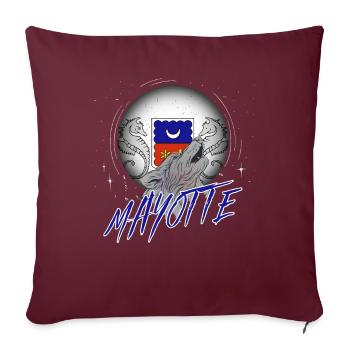 Mayotte - Housse de coussin décorative 45 x 45 cm - bordeaux - Devant