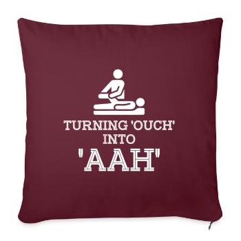 Healing Touch – la douleur en confort - Housse de coussin décorative 45 x 45 cm - bordeaux - Devant