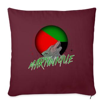 Martinique - Housse de coussin décorative 45 x 45 cm - bordeaux - Devant
