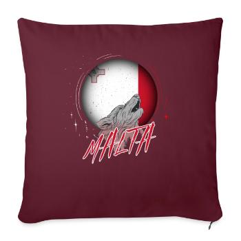 Malte - Housse de coussin décorative 45 x 45 cm - bordeaux - Devant