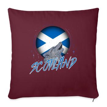 Schottland - Sofakissenbezug 45 x 45 cm - Burgunderrot - Vorne