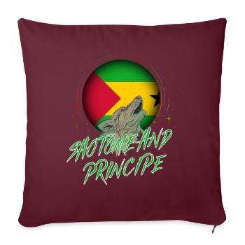 Sao Tomé et Principe - Housse de coussin décorative 45 x 45 cm - bordeaux - Devant