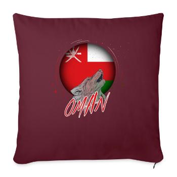 Oman - Housse de coussin décorative 45 x 45 cm - bordeaux - Devant
