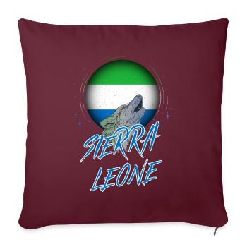 Sierra Leone - Sofakissenbezug 45 x 45 cm - Burgunderrot - Vorne