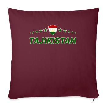Tadschikistan - Sofakissenbezug 45 x 45 cm - Burgunderrot - Vorne