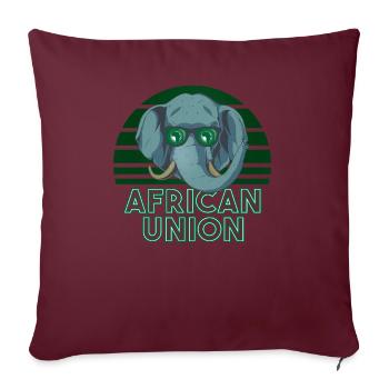Afrikanische Union - Sofakissenbezug 45 x 45 cm - Burgunderrot - Vorne