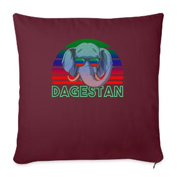 Daghestan - Housse de coussin décorative 45 x 45 cm - bordeaux - Devant