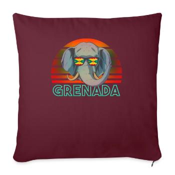 Grenade - Housse de coussin décorative 45 x 45 cm - bordeaux - Devant