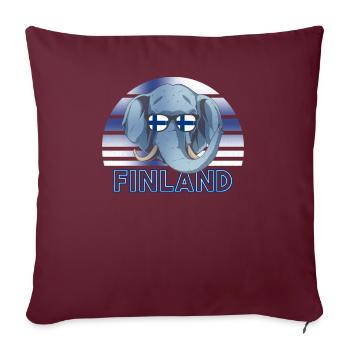 Finlande - Housse de coussin décorative 45 x 45 cm - bordeaux - Devant