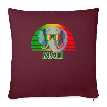 Mali - Sofakissenbezug 45 x 45 cm - Burgunderrot - Vorne