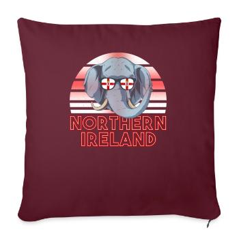 Nordirland - Sofakissenbezug 45 x 45 cm - Burgunderrot - Vorne