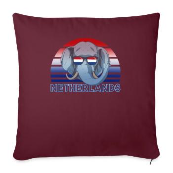 Antilles néerlandaises - Housse de coussin décorative 45 x 45 cm - bordeaux - Devant