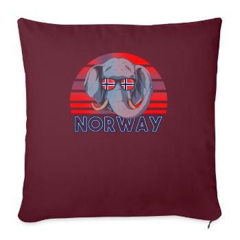 Norvège - Housse de coussin décorative 45 x 45 cm - bordeaux - Devant