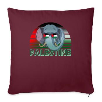 Palestine - Housse de coussin décorative 45 x 45 cm - bordeaux - Devant