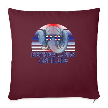 Antilles néerlandaises - Housse de coussin décorative 45 x 45 cm - bordeaux - Devant