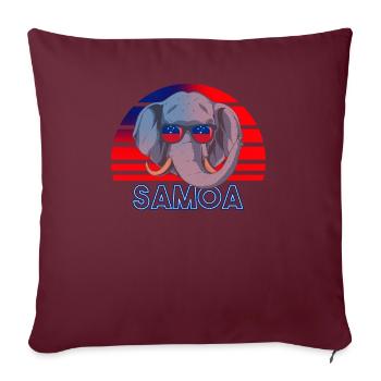 Samoa - Sofakissenbezug 45 x 45 cm - Burgunderrot - Vorne