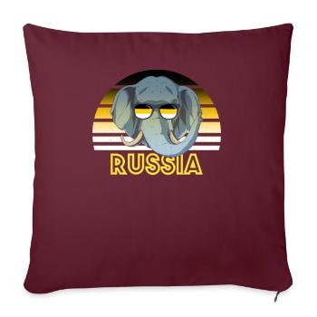 Russisches Kaiserreich - Sofakissenbezug 45 x 45 cm - Burgunderrot - Vorne