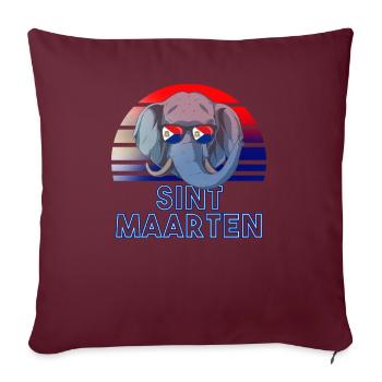Sint Maarten - Sofakissenbezug 45 x 45 cm - Burgunderrot - Vorne