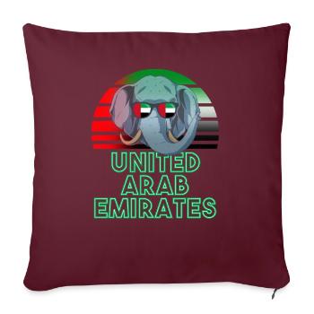 Emirats Arabes Unis - Housse de coussin décorative 45 x 45 cm - bordeaux - Devant