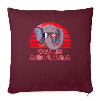 Wallis und Futuna - Sofakissenbezug 45 x 45 cm - Burgunderrot - Vorne