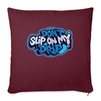 Ne glisse pas sur mon style Sneaker Head - Housse de coussin décorative 45 x 45 cm - bordeaux - Devant