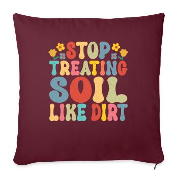 Des professeurs d’agriculture pour les agricultrices - Housse de coussin décorative 45 x 45 cm - bordeaux - Devant