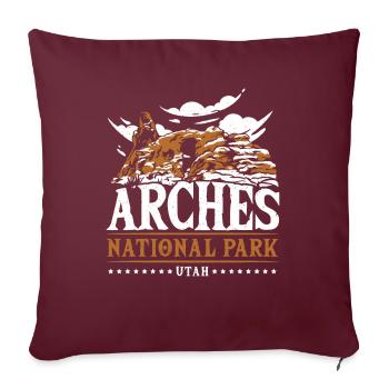 Arch Wilderness Wandern Arches National Park - Sofakissenbezug 45 x 45 cm - Burgunderrot - Vorne