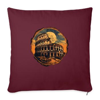 Colisée au clair de lune – Renaissance du - Housse de coussin décorative 45 x 45 cm - bordeaux - Devant