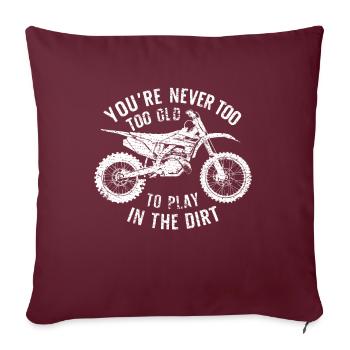 Spielen Sie im Dirt Bike Motocross Männer und Jungen - Sofakissenbezug 45 x 45 cm - Burgunderrot - Vorne