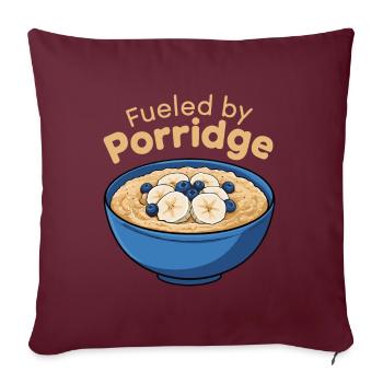 Lustiger Porridge Gesundes Essen Haferflocken Frühstück - Sofakissenbezug 45 x 45 cm - Burgunderrot - Vorne