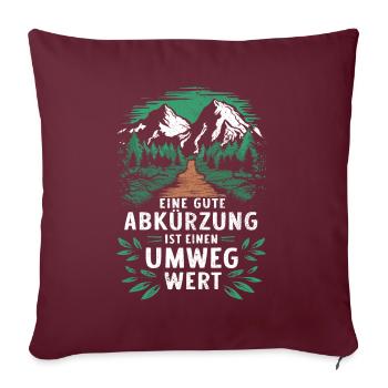 Randonneur et alpiniste drôle disant abréviation - Housse de coussin décorative 45 x 45 cm - bordeaux - Devant