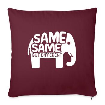 Pareil Pareil mais différent Sac à dos de voyageur en Thaïlande - Housse de coussin décorative 45 x 45 cm - bordeaux - Devant