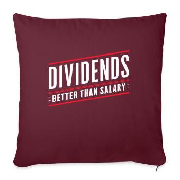 Lustige finanzielle Unabhängigkeit von Dividendeninvestoren - Sofakissenbezug 45 x 45 cm - Burgunderrot - Vorne