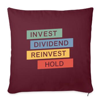Drôle d’investisseur de dividendes Indépendance financière - Housse de coussin décorative 45 x 45 cm - bordeaux - Devant