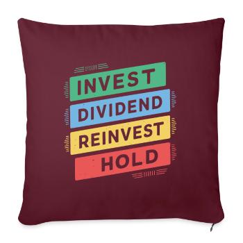 Drôle d’investisseur de dividendes Indépendance financière - Housse de coussin décorative 45 x 45 cm - bordeaux - Devant
