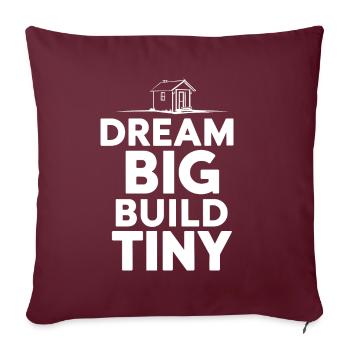Constructeur de petites maisons drôle disant sa propre maison - Housse de coussin décorative 45 x 45 cm - bordeaux - Devant