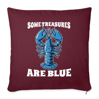 Homard bleu Certains trésors sont bleus du Maine - Housse de coussin décorative 45 x 45 cm - bordeaux - Devant