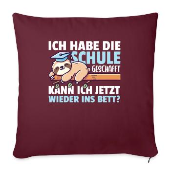 School Graduate Realschule Hauptschule School - Sofa pillowcase 17,3'' x 17,3'' (45 x 45 cm) - burgundy - Front