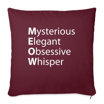 Miaou Mystérieux Élégant Murmure obsessionnel - Housse de coussin décorative 45 x 45 cm - bordeaux - Devant