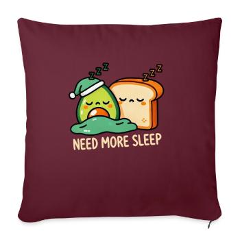 Besoin de plus de sommeil, plus drôle - Housse de coussin décorative 45 x 45 cm - bordeaux - Devant
