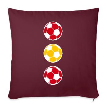 Fussball Spanien Flagge Ballsport - Sofakissenbezug 45 x 45 cm - Burgunderrot - Vorne