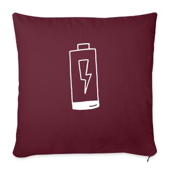Batterie wenig Energie - Sofakissenbezug 45 x 45 cm - Burgunderrot - Vorne