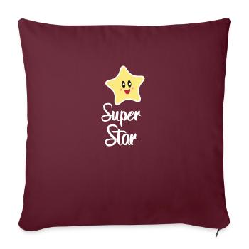 Stern: Super star - Sofakissenbezug 45 x 45 cm - Burgunderrot - Vorne