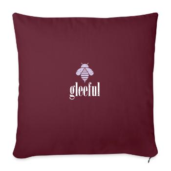 Abeille pastel violette Abeille joyeuse Soyez joyeuse - Housse de coussin décorative 45 x 45 cm - bordeaux - Devant