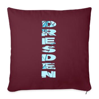 Dresde Allemagne City Font Skyline Accueil - Housse de coussin décorative 45 x 45 cm - bordeaux - Devant