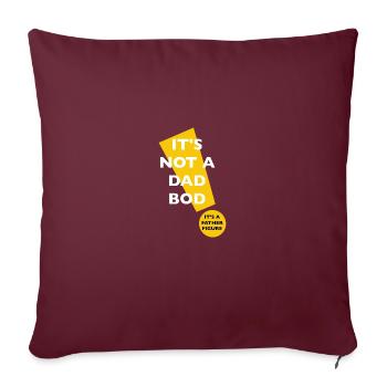 Ce n’est pas un corps de père, c’est une figure paternelle - Housse de coussin décorative 45 x 45 cm - bordeaux - Devant