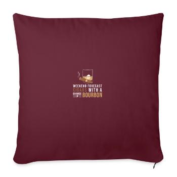 Weekend Forecast Cigars with Chance Bourbon - Sofakissenbezug 45 x 45 cm - Burgunderrot - Vorne